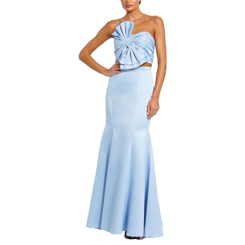 Mac Duggal Womens  2Pc Strapless Bow Top & Mermaid Skirt Set